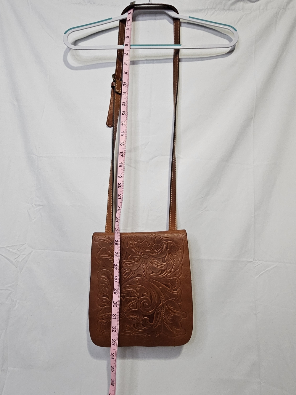 Patricia Nash Granada Crossbody Tooled Italian Leather Bag Purse Vintage Inspire - Picture 6 of 16